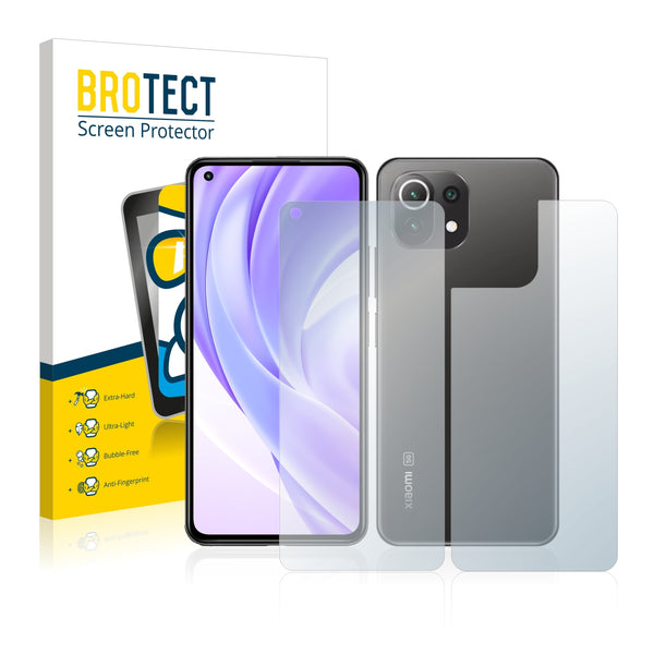 BROTECT AirGlass Glass Screen Protector for Xiaomi Mi 11 Lite (Front + Back)