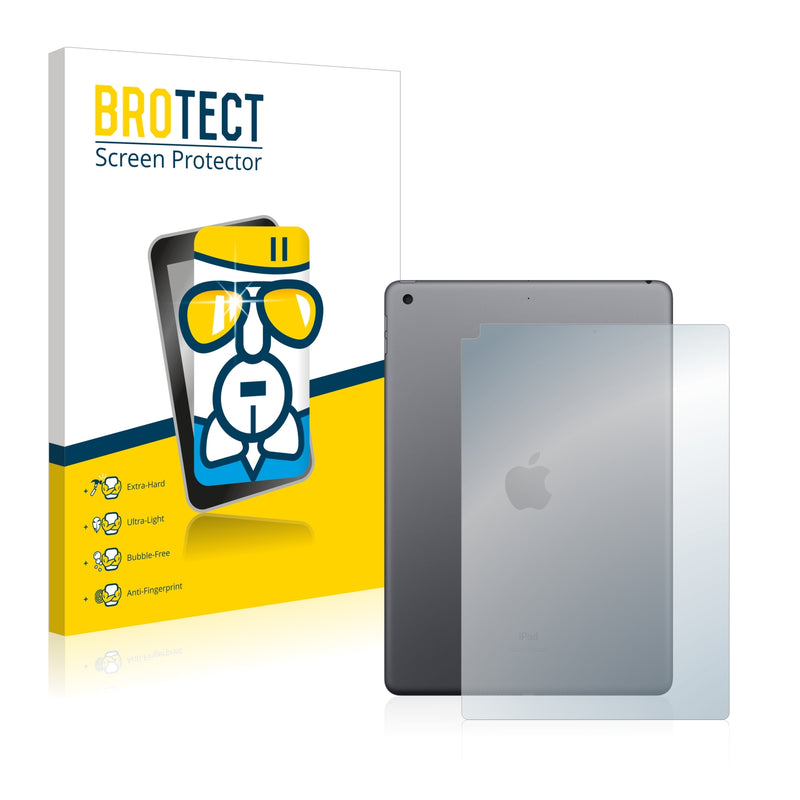 BROTECT AirGlass Glass Screen Protector for Apple iPad 10.2 WiFi Cellular 2021 (9th. generation, Back)