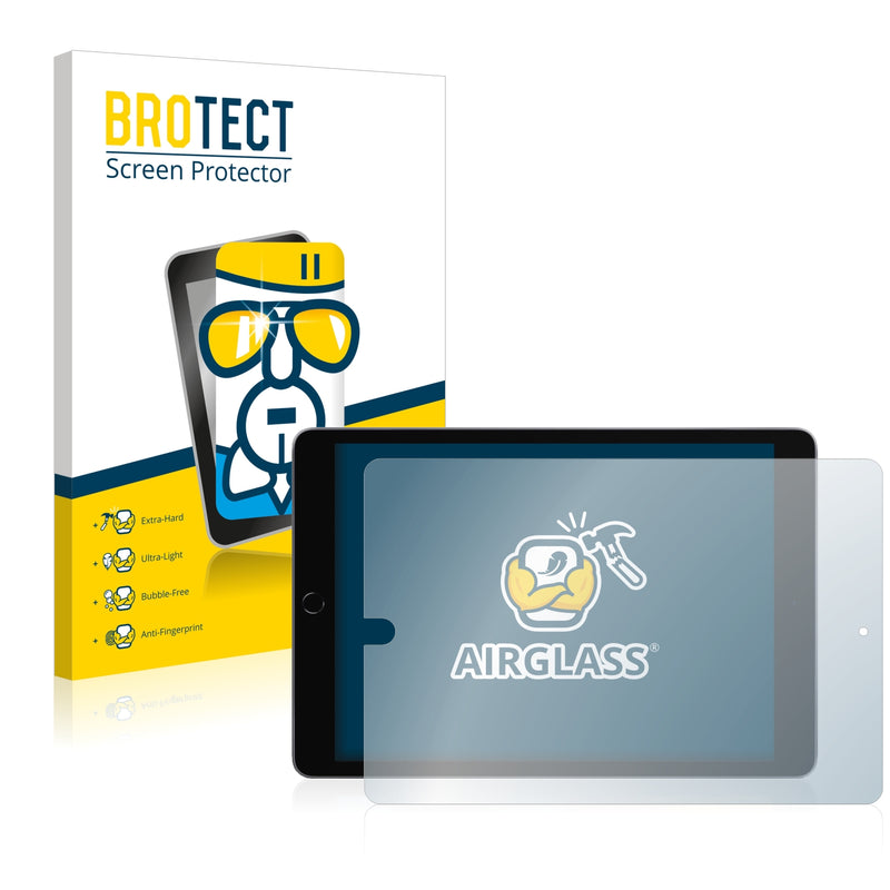 BROTECT AirGlass Glass Screen Protector for Apple iPad 10.2 WiFi Cellular 2021 (Landscape, 9nd generation)