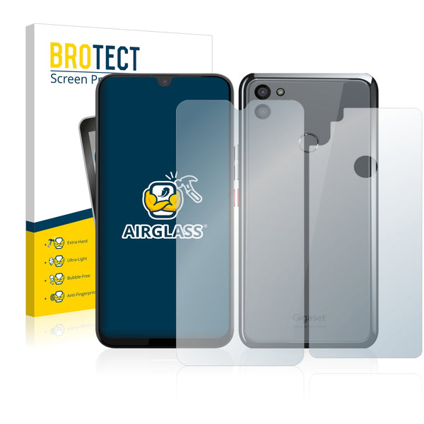 BROTECT AirGlass Glass Screen Protector for Gigaset GS5 (Front + Back)