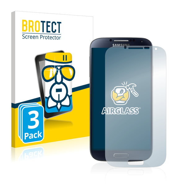 3x BROTECT AirGlass Glass Screen Protector for Samsung Galaxy S4