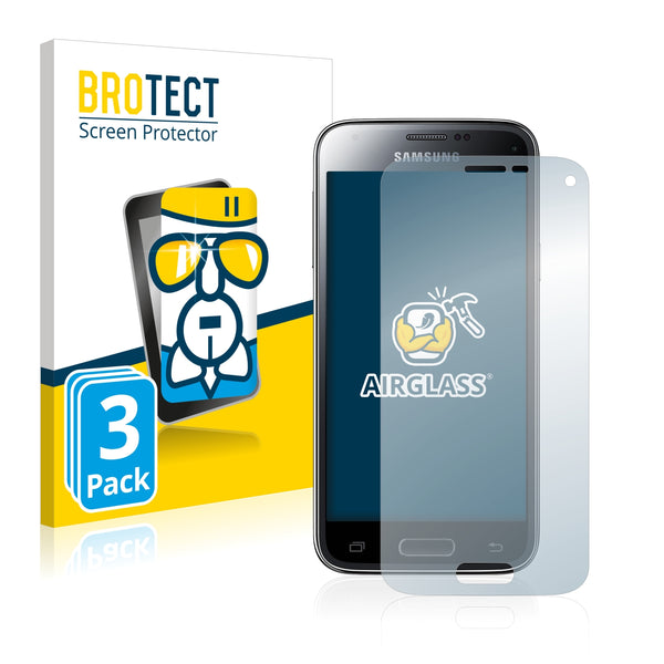 3x BROTECT AirGlass Glass Screen Protector for Samsung Galaxy S5 Mini SM-G800