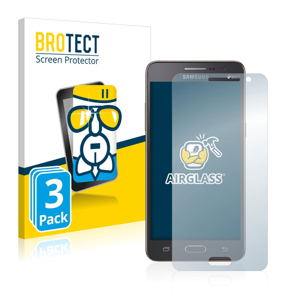 3x BROTECT AirGlass Glass Screen Protector for Samsung Galaxy Grand Prime SM-G530FZ