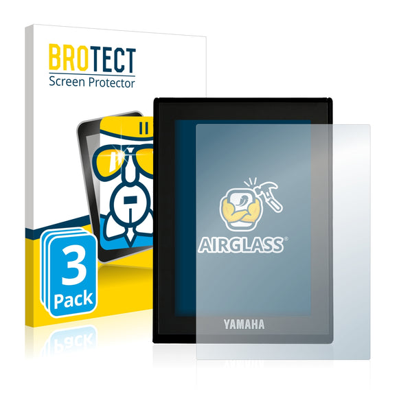 3x BROTECT AirGlass Glass Screen Protector for Yamaha LCD Display (E-Bike Display)