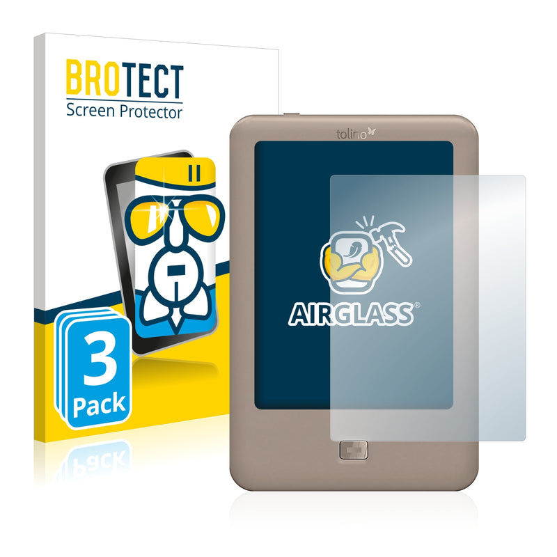 3x BROTECT AirGlass Glass Screen Protector for Tolino Page