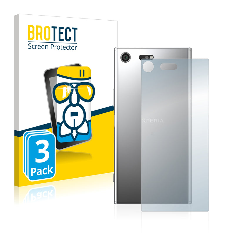 3x BROTECT AirGlass Glass Screen Protector for Sony Xperia XZ Premium (Back)