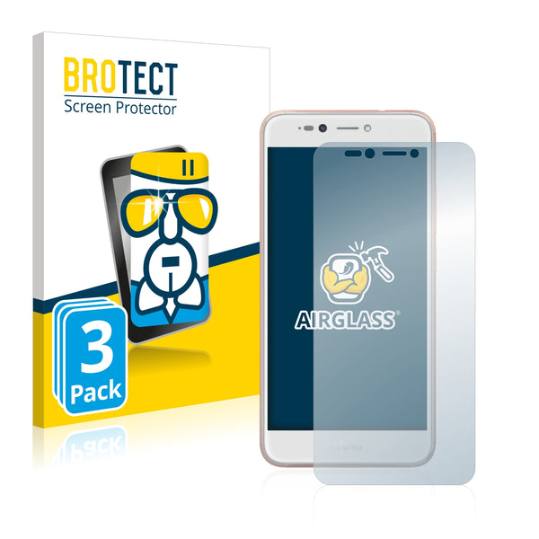 3x BROTECT AirGlass Glass Screen Protector for Wiko Upulse