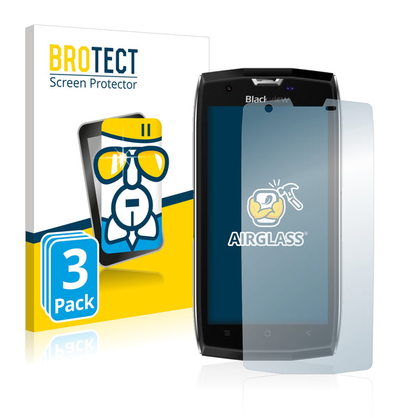 3x BROTECT AirGlass Glass Screen Protector for Blackview BV7000 Pro