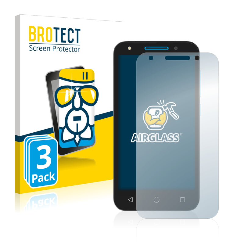 3x BROTECT AirGlass Glass Screen Protector for Alcatel U5 4G