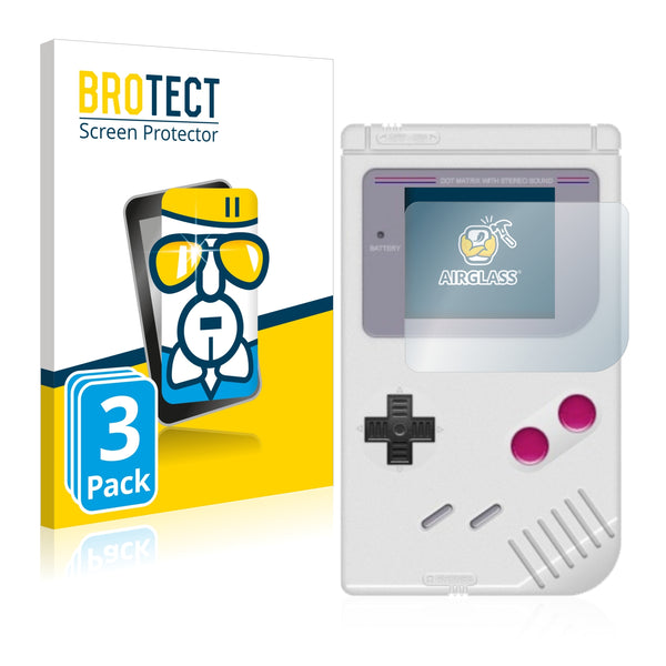 3x BROTECT AirGlass Glass Screen Protector for Nintendo Gameboy (1989)