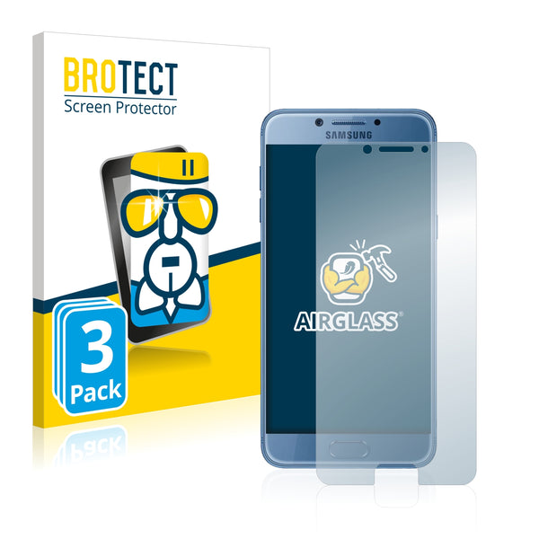3x BROTECT AirGlass Glass Screen Protector for Samsung Galaxy C5 Pro
