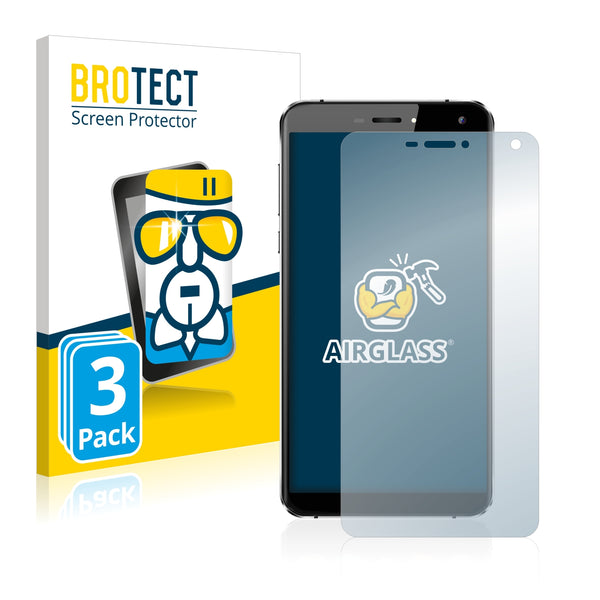 3x BROTECT AirGlass Glass Screen Protector for Oukitel U11 Plus