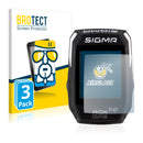 3x BROTECT AirGlass Glass Screen Protector for Sigma ROX GPS 7.0