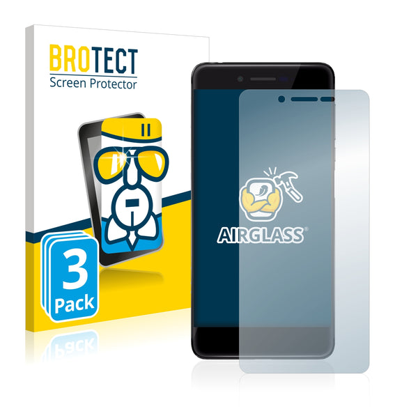3x BROTECT AirGlass Glass Screen Protector for Vernee Mars Pro
