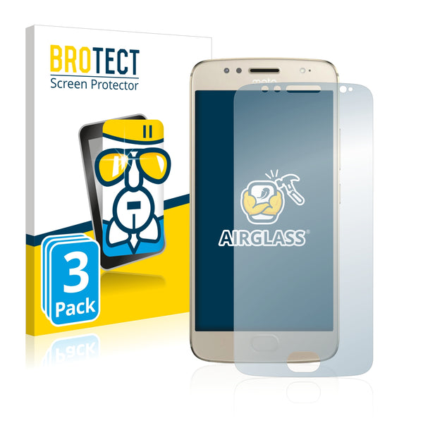3x BROTECT AirGlass Glass Screen Protector for Motorola Moto G5S