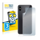 3x BROTECT AirGlass Glass Screen Protector for Apple iPhone X (Back)