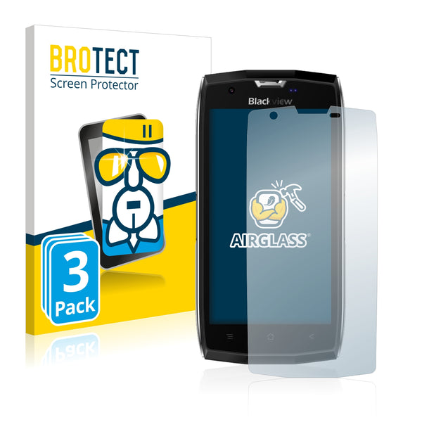 3x BROTECT AirGlass Glass Screen Protector for Blackview BV7000