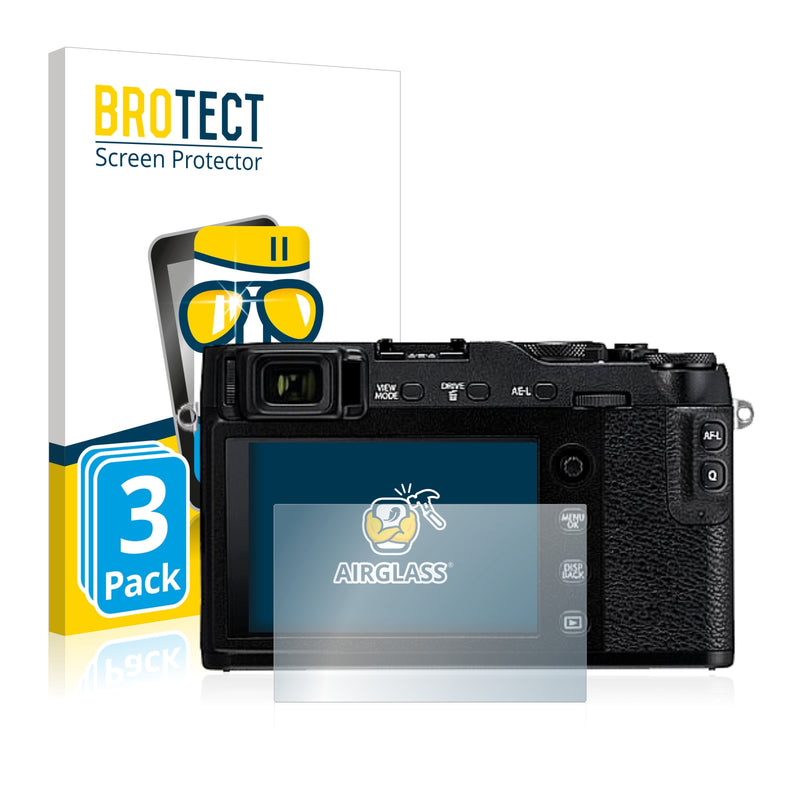 3x BROTECT AirGlass Glass Screen Protector for Fujifilm X-E3