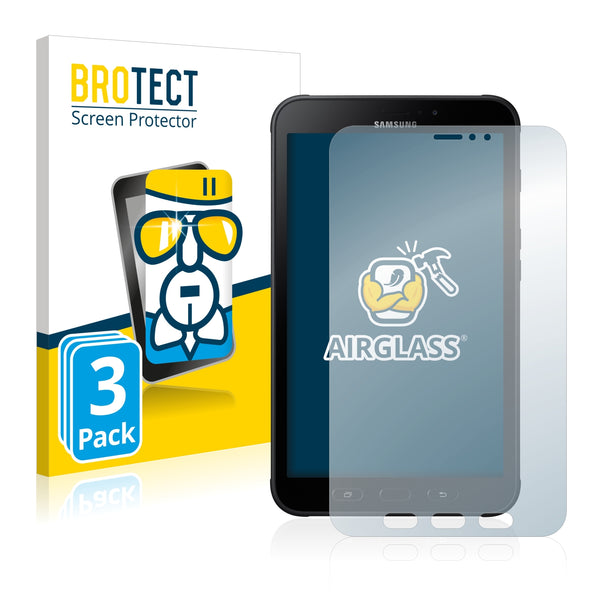 3x BROTECT AirGlass Glass Screen Protector for Samsung Galaxy Tab Active 2