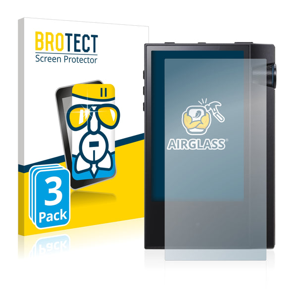 3x BROTECT AirGlass Glass Screen Protector for Astell&Kern AK70 MKII