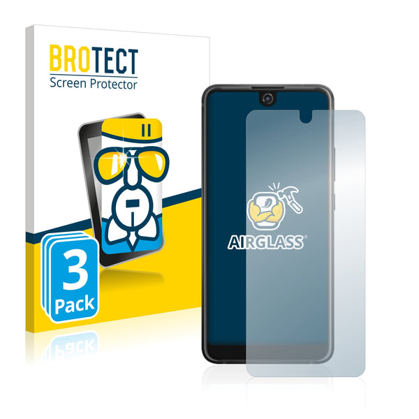 3x BROTECT AirGlass Glass Screen Protector for Wiko View 2 Pro