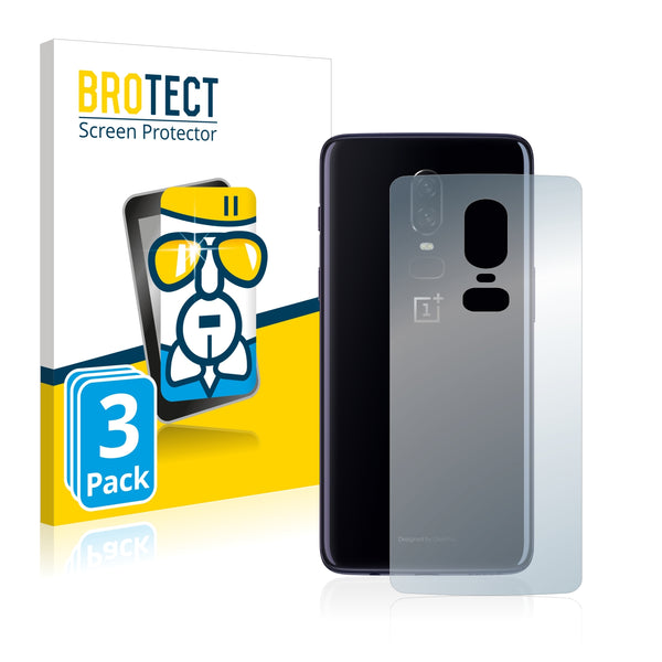 3x BROTECT AirGlass Glass Screen Protector for OnePlus 6 (Back)