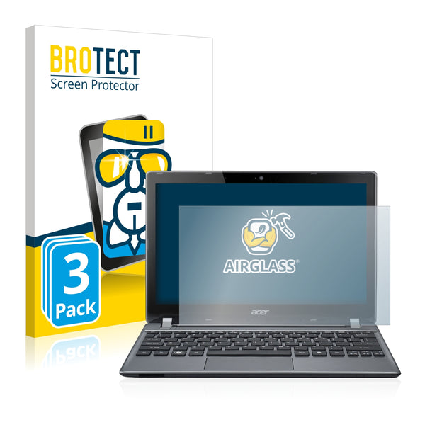 3x BROTECT AirGlass Glass Screen Protector for Acer Aspire V5-171-73518G50ass