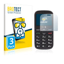 3x BROTECT AirGlass Glass Screen Protector for Doro 1361
