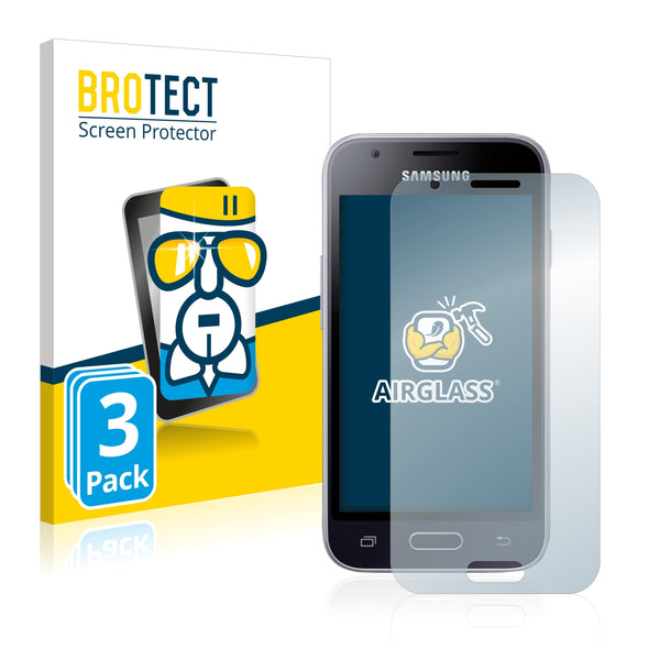 3x BROTECT AirGlass Glass Screen Protector for Samsung Galaxy J1 Mini Prime