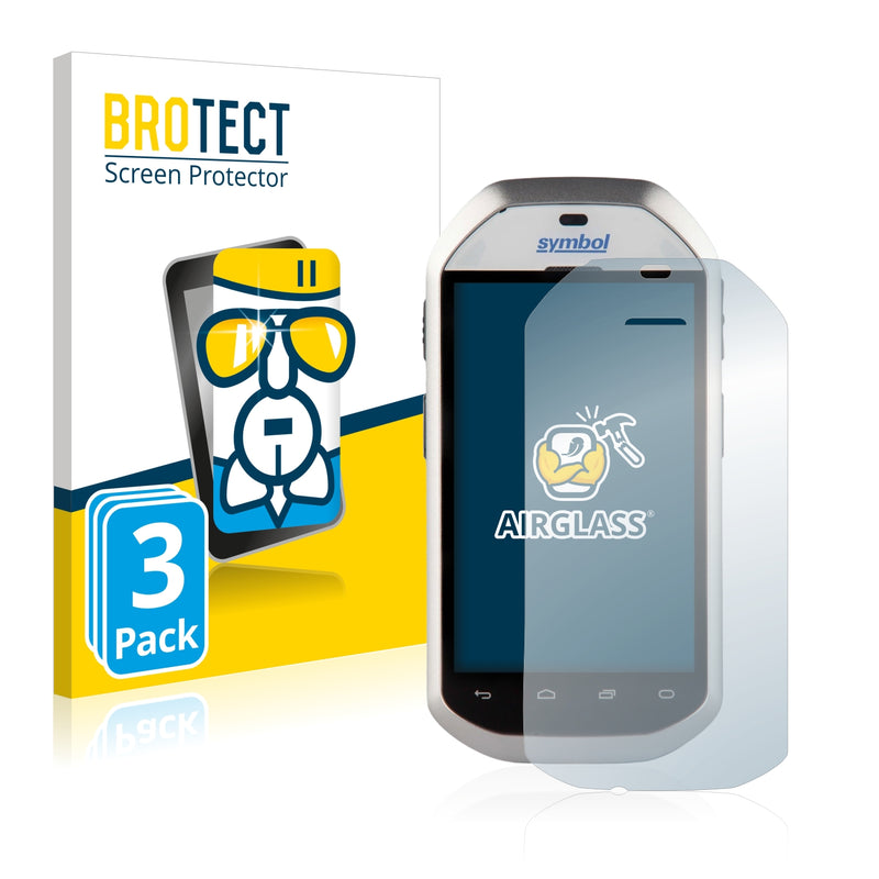 3x BROTECT AirGlass Glass Screen Protector for Zebra MC40