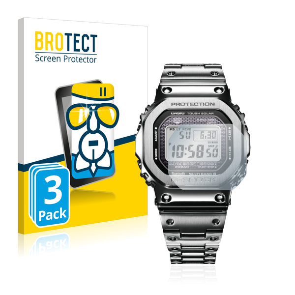 3x BROTECT AirGlass Glass Screen Protector for Casio G-Shock GMW-B5000D-1ER