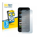 3x BROTECT AirGlass Glass Screen Protector for Apple iPhone 12 Pro Max
