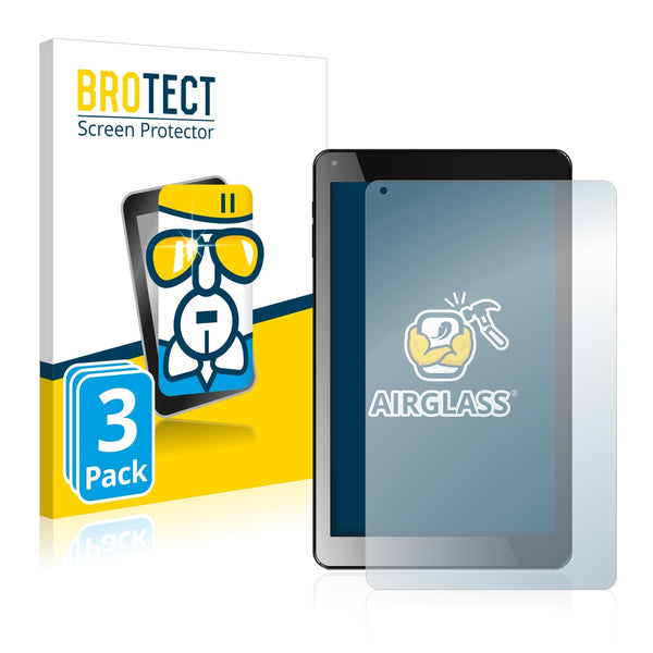 3x BROTECT AirGlass Glass Screen Protector for Odys Xelio Pro 10 LTE