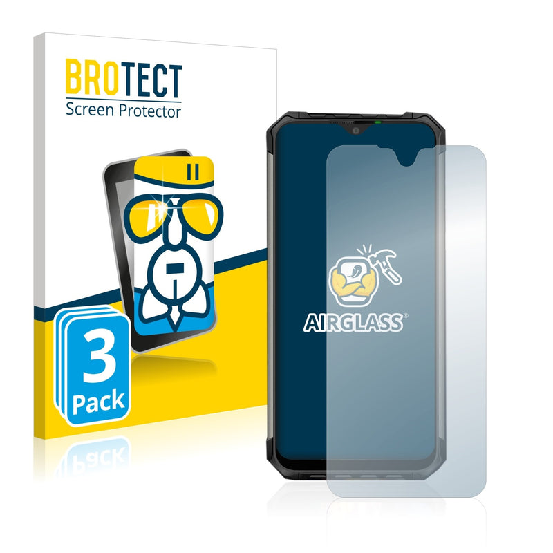 3x BROTECT AirGlass Glass Screen Protector for Ulefone Armor 7E