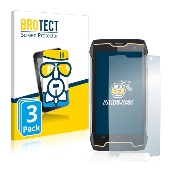 3x BROTECT AirGlass Glass Screen Protector for Cubot King Kong CS