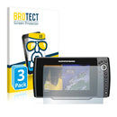 3x BROTECT AirGlass Glass Screen Protector for Humminbird Helix 9X G2N