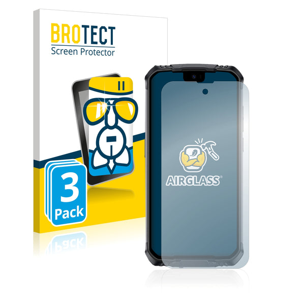 3x BROTECT AirGlass Glass Screen Protector for Doogee S59 Pro