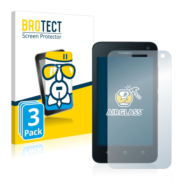 3x BROTECT AirGlass Glass Screen Protector for Huawei Y3C