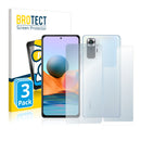3x BROTECT AirGlass Glass Screen Protector for Xiaomi Redmi Note 10 (Front + Back)