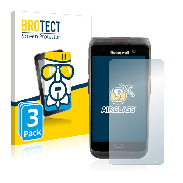 3x BROTECT AirGlass Glass Screen Protector for Honeywell CT40 XP
