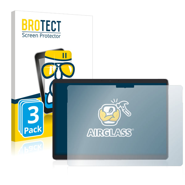 3x BROTECT AirGlass Glass Screen Protector for Microsoft Surface 8 Pro (2021)