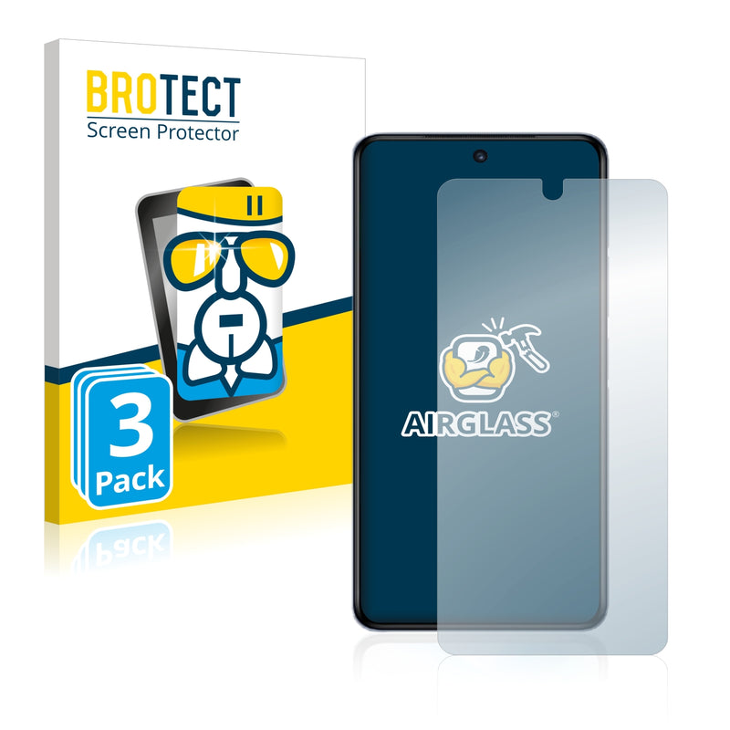 3x BROTECT AirGlass Glass Screen Protector for Vivo T1