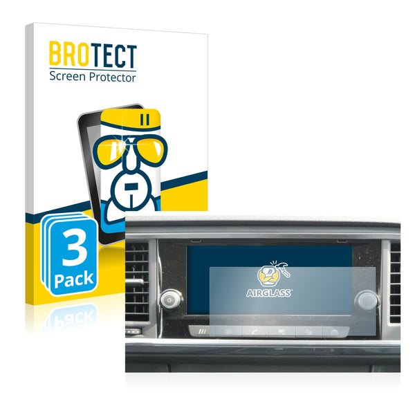 3x BROTECT AirGlass Glass Screen Protector for Seat Ateca 2021 Media System 8.25