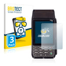 3x BROTECT AirGlass Glass Screen Protector for Concardis Mobile Premium