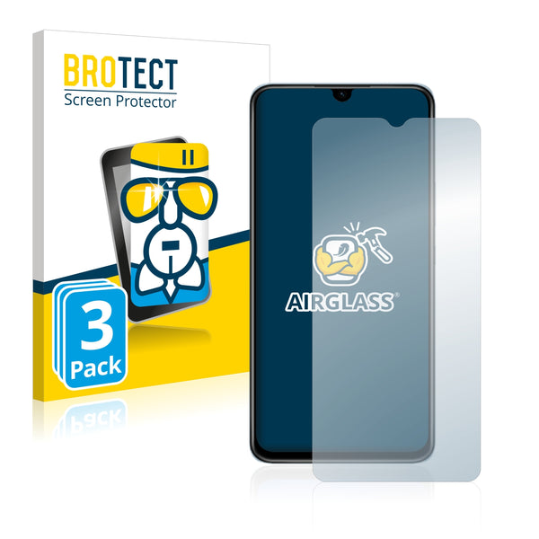 3x BROTECT AirGlass Glass Screen Protector for Vivo Y55s