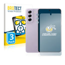 3x BROTECT AirGlass Glass Screen Protector for Samsung Galaxy S21 FE 5G (Front + cam)