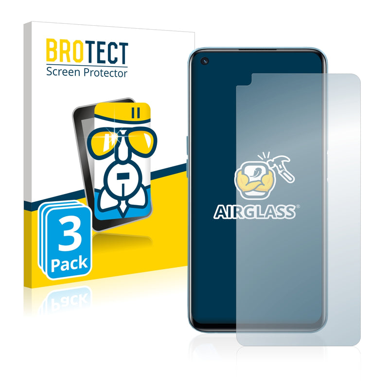 3x BROTECT AirGlass Glass Screen Protector for Realme 9i