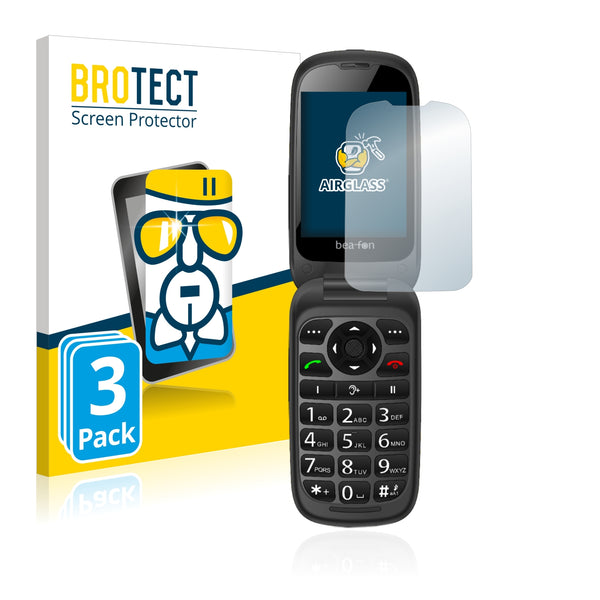 3x BROTECT AirGlass Glass Screen Protector for Beafon SL720 (Inner display)