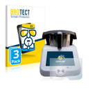 3x BROTECT AirGlass Glass Screen Protector for SilverCrest Monsieur Cuisine Smart