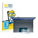3x BROTECT AirGlass Glass Screen Protector for Asus ZenBook 14 UX435 (Touch Trackpad)